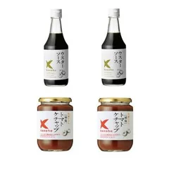 ケンシヨー 減塩トマトケチャップ 380g 2本 &  ウスターソース300ml 2本 計4本セットのサムネイル