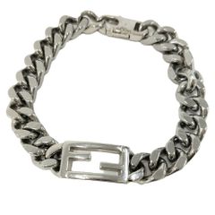 現行 定価67100円 FENDIフェンディ FFブレスレット 喜平 シルバー系