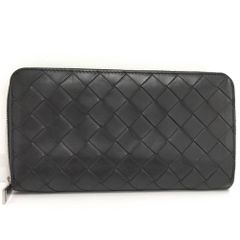 極美品 ボッテガヴェネタ マキシイントレチャート 長財布 バイカラー