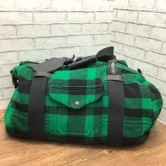 6335 Ralph Lauren ラルフローレン 2WAY ボストンバッグ ショルダーバッグ チェック柄 ウール レザー グリーンのサムネイル