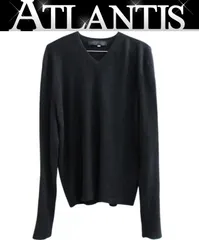 【在庫処分大セール！】 CHROME HEARTS 新宿店 クロムハーツ SALE カシミア Vネック ニット 袖ロゴ size:L 黒 30649のサムネイル