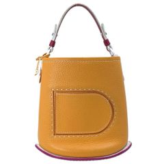 DELVAUX デルヴォー Pin Mini Bucket パンミニ バケット ハンドバッグ トリヨンソフトレザー オレンジ ピンク エレガント 洗練 上質 デイリー 定番 実用的