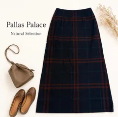 PAL’LAS PALACE Natural Selection チェック ロングスカート M 綿100% 日本製 パラスパレス Pallas Palace Natural Selection チェック ロングスカート 日本製 パラスパレス ネイビーのサムネイル
