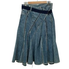 Sacai サカイ ドッキング ラップスカート アシンメトリー　再構築デニム Sacai サカイ ドッキング ラップスカート アシンメトリー 再構築デニム