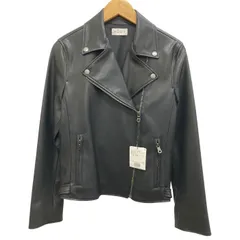 未使用/タグ付き/PLST/プラステ/12-9304016/ライダースジャケット/合皮/ブラック黒/サイズM/レディース/FB4593のサムネイル