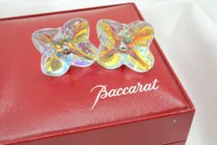 バカラ オルテンシア アジサイ 紫陽花 フラワー イヤリング クリスタル SV925 オーロラ 銀 シルバー Baccarat 7094jのサムネイル