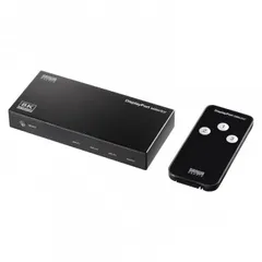 サンワサプライ 3入力1出力DisplayPort切替器 8K/30Hz対応 リモコン付き SW-DP31Rのサムネイル