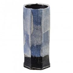 심춘(코하루) 시가라키야키 꽃병 6호 백쇄모목 블루 32x466J600072