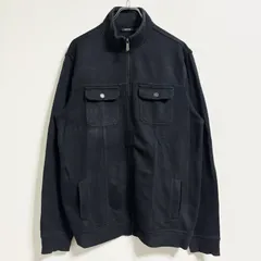 APT.9　長袖スウェットジャケット　ブルゾン　胸ポケット　黒　ブラック　Lサイズ　古着　【お値引き承ります！】のサムネイル