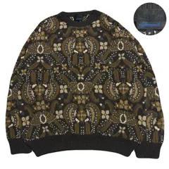 Vintage ヴィンテージ 3Dニット Designerknitwear デザインニット 90s Y2K All-OverPattern 総柄 柄ニット GeometricPattern 幾何学模様 Wool ウール Brown 茶 FreeSizeのサムネイル
