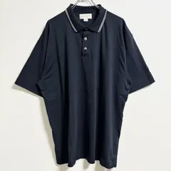 CUTTER&BUCK　カッター&バック　半袖ポロシャツ　無地　襟ライン　ネイビー　紺　XXLサイズ　古着　【お値引き承ります！】のサムネイル