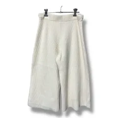 Drawer ドゥロワー ウールカシミヤ ニットパンツ ワイドパンツ フレアパンツ ストレッチ リブニット レディース アイボリー 冬 ゴーゴー古着久喜倉庫店 18 No.K2393のサムネイル