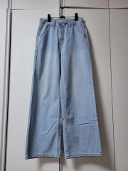 新品タグ付 シニカル デニム ワイド パンツ ブリーチ Lサイズ Mal