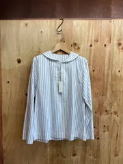 未使用展示品　style+confort　ストライプシャツ　ホワイト　フリーサイズのサムネイル