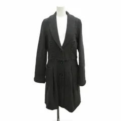 ヒロコビス HIROKO BIS チェスターロングコート ウール 9 グレー 無地 ショールカラー 長袖 /SH ■GY12のサムネイル