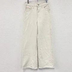 Levi's　リーバイス　RIBCAGE　ワイドパンツ　ジップフライ　白　ホワイト　26サイズ　古着【値引き交渉OK！】のサムネイル