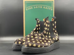 H-07020 UNITED ARROWS ユナイテッドアローズ KIDS LOVE GAITE キッズラブゲイト 別注品（コラボレーション） ハラコ素材 ハート柄サイドゴアブーツ SIZE 8  (26.5cm) 美品のサムネイル