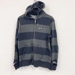 NIKE　ナイキ　フルジップバンドパーカー/フーディー　メタリカ　ボーダー柄　Mサイズ　古着【値引き交渉OK！】のサムネイル