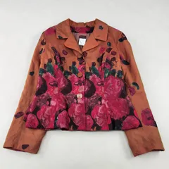 KENZO	テーラードジャケット	ケンゾー エルカ期 絹 シルク100% 花柄 vintage 希少 フランス製 42サイズ L XL相当のサムネイル