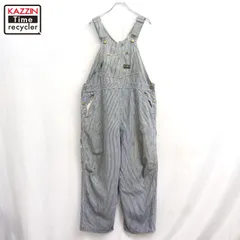 70s vintage OSHKOSH ヒッコリー オーバーオール メンズ XLサイズ相当 ビッグサイズ オーバーサイズのサムネイル