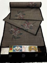 寺島利男先生の色紙絵 染色作家 寺島利男 落款入 訪問着 風景画 正絹 躾糸付 ガード加工済