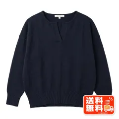 AMERICAN HOLIC アメリカンホリック キーネックニット ネイビー L SLOBE IENA風のサムネイル