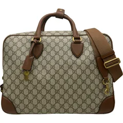 グッチ GUCCI GGエンブレムミディアムブリーフケース 821149 ブラウン GGスプリーム メンズ ブリーフケースのサムネイル