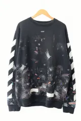 オフホワイト OFF WHITE 17AW DIAG GALAXY BRUSHED ダイアグ ギャラクシー ブラッシュド スウェット OMBA003F17619030 L 黒 ブラック ブランド古着ベクトル 中古 ☆AA★ 260709のサムネイル