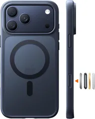 TORRAS iPhone 17 Pro Max 用ケース 【米軍進化耐衝撃・高性能Magsafe対応】指紋防止 黄変防止 米軍保護工学 マグネット搭載 衝撃吸収 頑丈 カメラコントロールボタン付き ストラップホール 半透明 Guardian-Mag ブラックのサムネイル