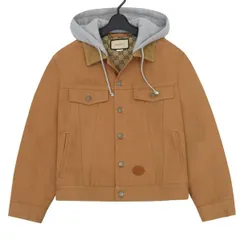 【値下】極美品 GUCCI グッチ GG インターロッキング フーデッド デニム ジャケット サイズ48 裏地GGキャンバス 47099のサムネイル