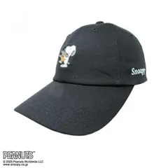 SNOOPY スヌーピー ローキャップ 帽子  55-57cm 黒 SN7212825のサムネイル