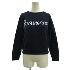 メゾンキツネ MAISON KITSUNE ロゴトレーナー スウェット XS 紺 ネイビー ロゴ 長袖 /SH ■GY06のサムネイル