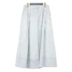 DESIGNWORKS デザインワークス スカート サックスブルー サイズ:38(M) カットジャガード フレア スカート 膝下丈 Aライン タック 花柄 ボトムス 日本製【レディース】【中古】のサムネイル