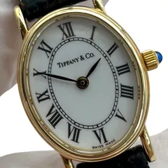 稼働 Tiffany&Co. ティファニー 14K 金 YG オーバル クラシック レディース時計 ヴィンテージ クォーツ QZのサムネイル