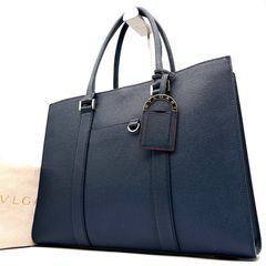 美品 ブルガリ BVLGARI メッセンジャーバッグ ビジネスバッグ ダブル