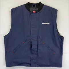 古着 レッドキャップ RED KAP ダック ベスト 中綿 大きいサイズ ボタン ワーク 作業着 ワンポイントロゴ 2XL  ネイビー メンズのサムネイル