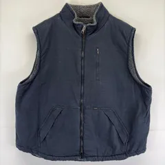 古着 リー Lee ダック ベスト ワンポイントロゴ 大きいサイズ ロゴ 裏地ボア 2XL  ブラック メンズのサムネイル