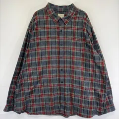 古着 エルエルビーン L.L.Bean 長袖シャツ ボタンダウン ネルシャツ 胸ポケット XXL-REG  グレー系 チェック メンズのサムネイル