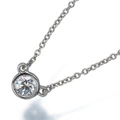 極美品 オールドティファニー バイザヤード 3P ダイヤ ネックレス k18