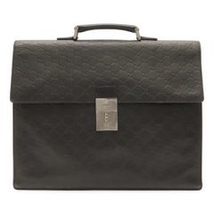 GUCCI ディアマンテ ブリーフケース ビジネスバッグ レザー 黒 - メルカリ