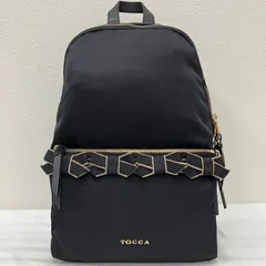 6128　TOCCA　トッカ　リュック　 バックパック　ブラック系　黒　 ナイロン　リボン　ロゴ　 グログランリボン　レディースのサムネイル