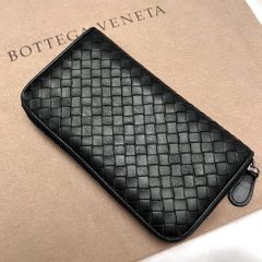 ◇美品◇ボッテガヴェネタ 長財布 ラウンドジップ ブラック イントレ