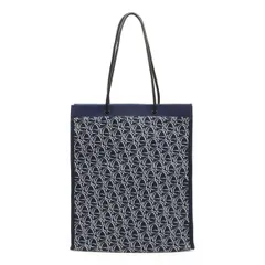 GIORGIO ARMANI ジョルジオ アルマーニ モノグラム GAロゴ トートバッグ ショルダーバッグ コットンキャンバス レザー ネイビー ホワイト ブラックのサムネイル