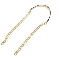 極美品【デルヴォー】ショート チェーン ストラップ ボックスカーフ