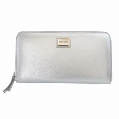 未使用 ジミーチュウ MALOU レザー シルバー ラウンドファスナー長財布 財布 1136 JIMMY CHOOのサムネイル