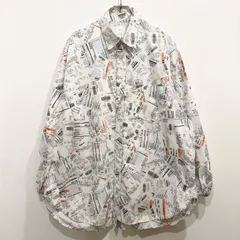 Name. TRASH PATTERN LONG SLEEVE SHIRT トラッシュパターン 長袖シャツ 総柄 ホワイト 1【送料込み】のサムネイル