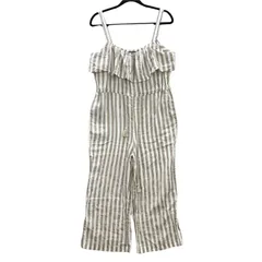 ZARA BASIC ザラベーシックサロペット sizeEUR 20/フォーン×ホワイトのサムネイル