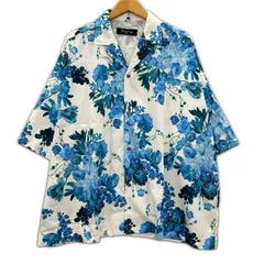 美品 unrelaxing アンリラクシング タグ付き半袖シャツ sizeフリー/ブルー系×ホワイトのサムネイル