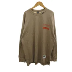 ミハラヤスヒロ MIHARA YASUHIRO GU ジーユー Tシャツ ロンT L ライトブラウン クルーネック 長袖 ロゴプリント /NP ■GY53のサムネイル