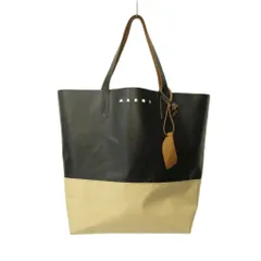 マルニ MARNI TRIBECA トライベッカ トートバッグ ロゴ バイカラー 黒 ブラック ベージュ SHMPD0081AO 0709のサムネイル